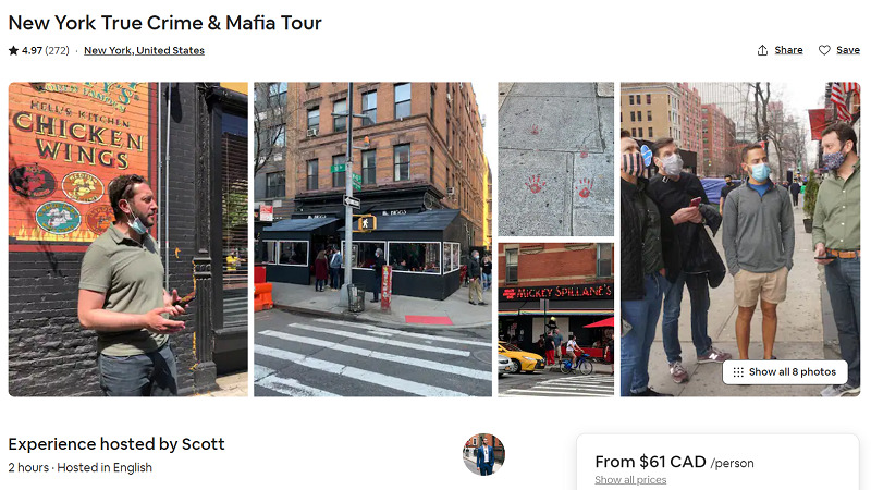 Airbnb walking tour