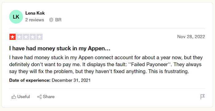 Appen review Trustpilot