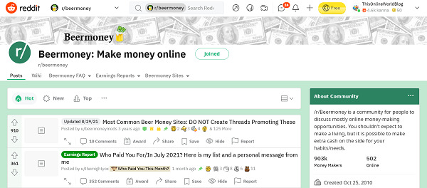 Beermoney-Reddit