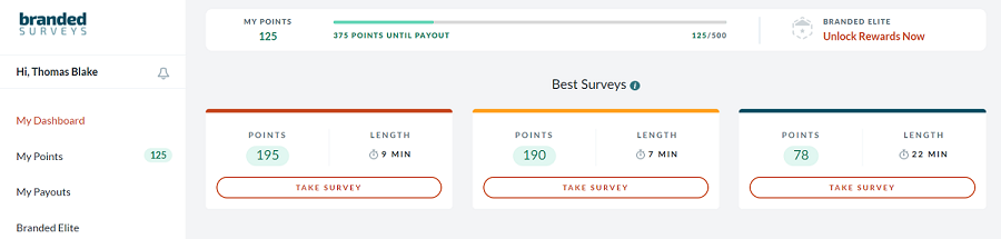 Branded Surveys Dashboard