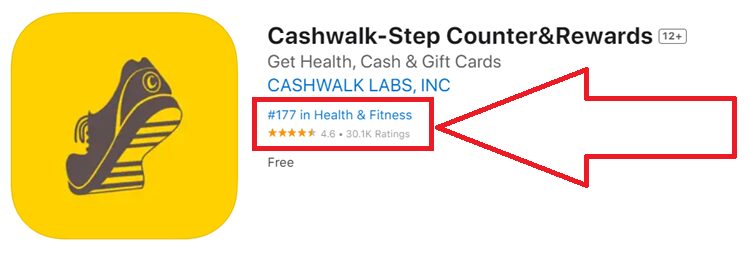 CashWalk app ratings