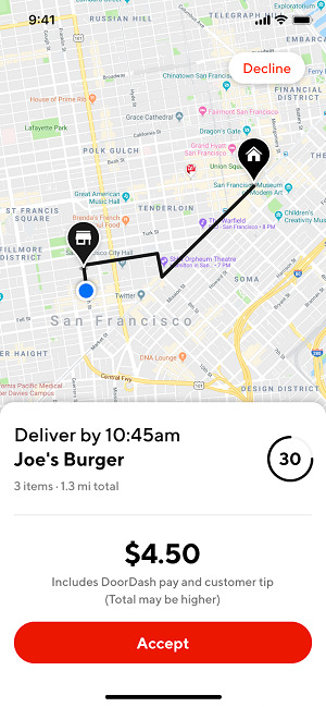 DoorDash Order Accept