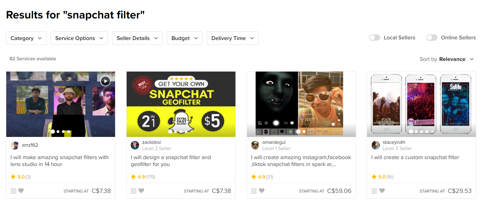 Fiverr-snapchat-filters