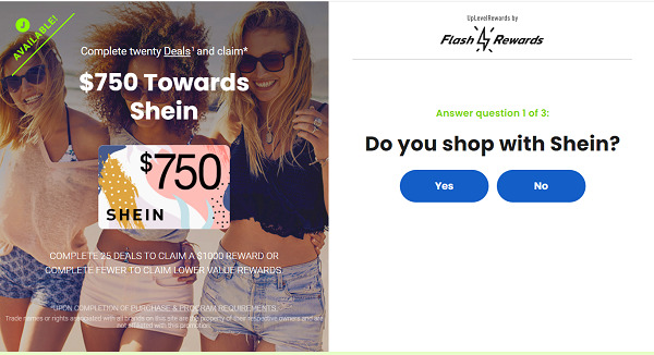 Flash Rewards 750 Shein Gift Card