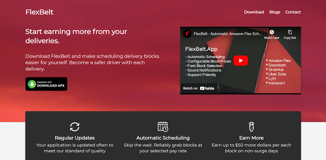 FlexBelt app Amazon Flex