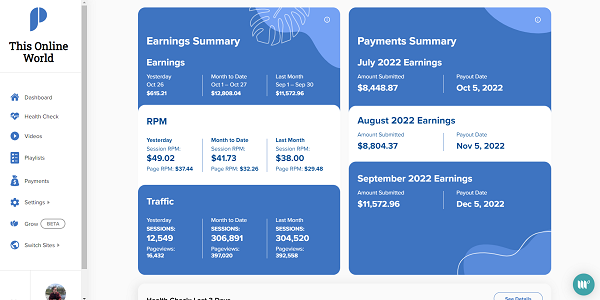 Mediavine $600 a day