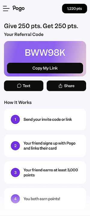 Pogo referral program