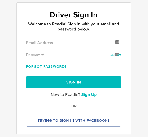 Roadie-driver-signup