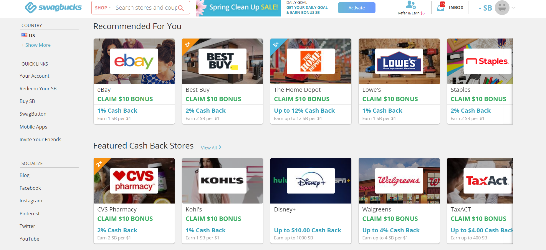 Swagbucks Shop