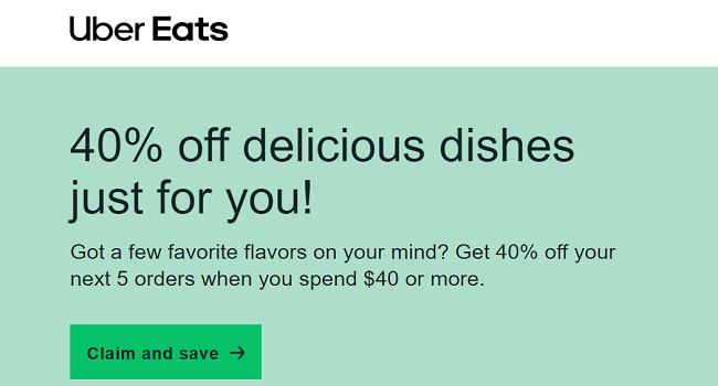 Uber Eats discount