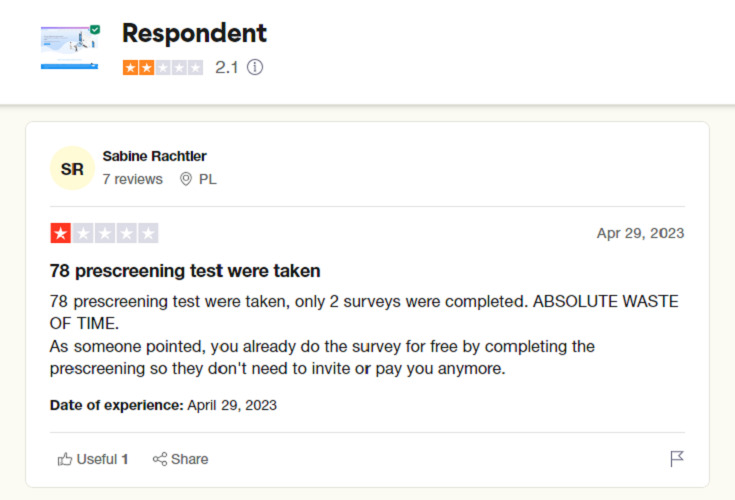 respondent reviews